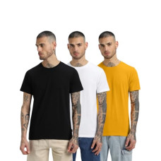 Deals and Offers on Men - Veirdo Pure Cotton Regular Fit Half Sleeve Solid Round Neck Multicolor T-Shirt Deals, Discounts & Offers on Men - Veirdo Pure Cotton Regular Fit Half Sleeve Solid Round Neck Multicolor T-Shirt