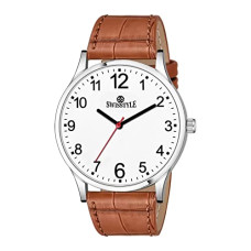 Deals, Discounts & Offers on Men - SWISSTYLE Analog Men's Watch (White Dial Brown Colored Strap)