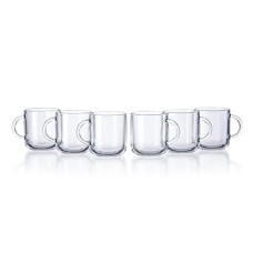 Deals, Discounts & Offers on  - Pasabahce Iconic Mug from House of Pasabahce The Original Pasabahce from Turkey, Transparent Iconic Mugs, 245 ml in Set of 6 Pcs, Perfect fit