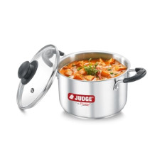 Deals, Discounts & Offers on  - Judge by Prestige 20cm (3L) Classic Stainless Steel Casserole with Glass Lid | Gas and Induction Compatible |Cook & Serve