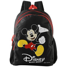 Deals, Discounts & Offers on Backpacks - Heart Home Polyester Waterproof Disney Mickey Mouse Print Backpack|Sturdy School Bag For Kids,14 Inch (Black)