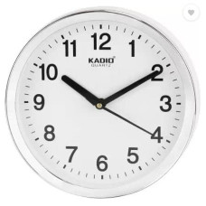 Deals, Discounts & Offers on  - Kadio Analog 20 cm X 20 cm Wall Clock (White, with Glass, Standard)