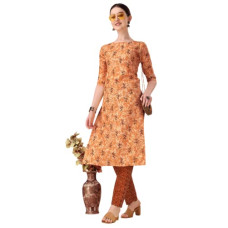 Deals, Discounts & Offers on Women - Fashion Basket Women's Cotton Regular Kurta Set