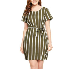 Deals, Discounts & Offers on Women - Clovia Women's Cotton Stripes Short Nightdress