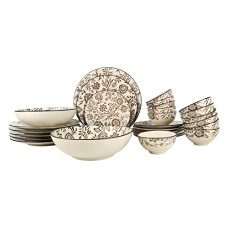 Deals, Discounts & Offers on  - Hitkari Porcelain Sulur Gray Dinner Set 27 Pcs.|Dinner Set