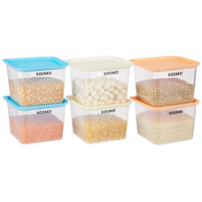 Deals, Discounts & Offers on  - Amazon Brand - Solimo Airtight Storage Containers with Handle, Set of 6 (1,600 ml Each)