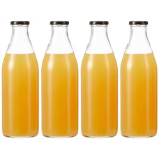 Deals, Discounts & Offers on  - Amazon Brand - Solimo Glass Milk Bottle with Metal Lid