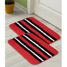 Deals, Discounts & Offers on  - HOMETALES Anti-Skid Tufted Rectangular BathMat (Pack of 2)