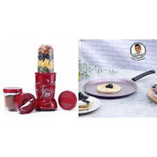 Deals, Discounts & Offers on  - Wonderchef Nutri-blend Mixer, Grinder & Blender | Red & Wonderchef Valencia Dosa Tawa Purple, 28 cm(Non-Stick Coating)