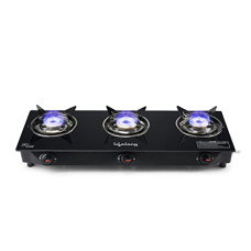 Deals, Discounts & Offers on  - Lifelong LLGS930 Manual Ignition, High Efficiency 3 Burner Gas Stove with Toughened Glass Top, ISI Certified, For LPG Use (1 Year Warranty, Doorstep Service, Black)