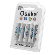 Deals, Discounts & Offers on  - Osaka NI-MH HR06 4xAA 3000mAh Enelong Rechargeable Battery Set