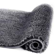 Deals, Discounts & Offers on  - Walensee Bathroom Rug Non Slip Bath Mat for Bathroom (16 x 24, Dark Grey) Water Absorbent Soft Microfiber Shaggy Bathroom Mat Machine Washable Bath Rug for Bathroom Thick Plush Rugs