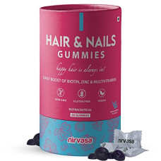 Deals, Discounts & Offers on  - Nirvasa Hair & Nail Gummies with Biotin | Helps Keep Hair, Nail, Skin Healthy & Nourished | Ideal Supplement