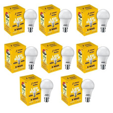 Deals, Discounts & Offers on  - Jaquar PRIMA 9W B22 LED BULB | 9 WATT COOL WHITE B22 BASE LED BULB (PACK OF 8)