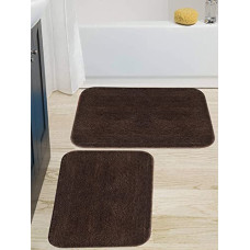 Deals, Discounts & Offers on  - SKIVE India 2 Piece mats with Anti Skid Rubber Backing Cofee,Set of 2 Piece Size (40 x 60 cm)