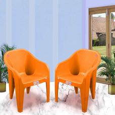 Deals, Discounts & Offers on Furniture - AVRO FURNITURE 9100 Plastic Chairs | Set of 2 | Matt and Gloss Pattern | Plastic Chairs
