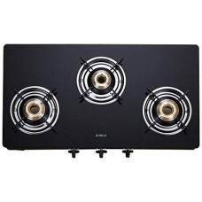 Deals, Discounts & Offers on  - Elica Vetro Glass Top 3 Burner Gas Stove (703 CT VETRO BLK)