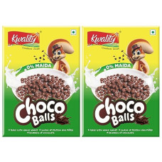 Deals, Discounts & Offers on  - Kwality Choco Balls 375g (Pack 2) | Made with Whole Wheat, 0% Maida | Source of Protein & Fiber | Richness of Chocolate | Healthy Food & Breakfast Cereal