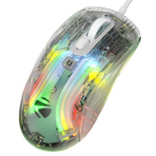 Deals, Discounts & Offers on  - Zebronics Krystal Transparent Premimum Gaming Mouse with Upto 7200 DPI, 7 Buttons, Braided Cable, High Resolution Sensor, Windows Software with RGB LED Light Modes