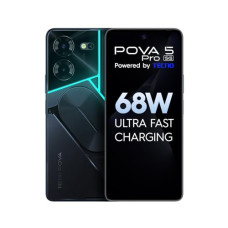 Deals, Discounts & Offers on Electronics - [Exchange + Coupon] TECNO Pova 5 Pro 5G (Dark Illusion, 8GB RAM,256GB Storage)| Segment 1st 68W Ultra Fast Charging | India's 1st Multi-Colored Backlit ARC Interface | 50MP AI Dual Camera | 6.78FHD+ Dot-in Display