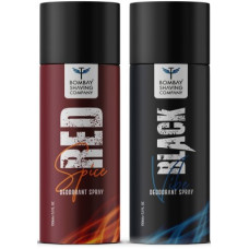 Deals, Discounts & Offers on  - BOMBAY SHAVING COMPANY Red Spice & Black Vibe 150ml x 2 Combo Deodorant Spray - For Men(300 ml, Pack of 2)