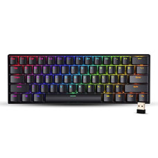 Deals, Discounts & Offers on  - Zebronics ZEB-MAX NINJA 61 keys wireless mechanical keyboard with 3 Bluetooth connections, 2.4GHz Nano receiver, Type C wired mode, RGB backlit, built-in rechargeable battery and N-key rollover(Black)
