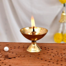 Deals, Discounts & Offers on  - Brass Diya Diwali Decoration Items for Home dcor Gift Deepak Oil Lamp for Diwali Decoration Item, Daily Puja & Other Religious Rituals | Home Dcor | Deepak