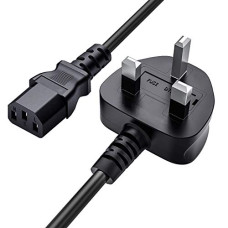 Deals, Discounts & Offers on Laptop Accessories - Storite 1.8 m Standard UK Desktop PC Power Cable with Fuse, 3 Pin IEC C13 Computer Power Lead