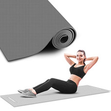 Deals, Discounts & Offers on  - PowerMax Fitness 4mm thick Premium Exercise Grey Colour Yoga Mat, Ultra-Dense Cushioning for Support and Stability in Yoga, Eco-Friendly Non-Slip Yoga Mat