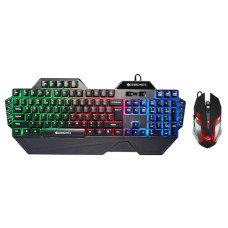 Deals, Discounts & Offers on  - ZEBRONICS Optimus Gaming Keyboard & Mouse Combo, Braided Cable, Gold Plated USB, Upto 3600 DPI, 6 Buttons, High Resolution Sensor, Multicolor LED, Dedicated Macro Keys, 117 Keys (Black)