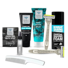 Deals, Discounts & Offers on Health & Personal Care - Bombay Shaving Company 9in1 Grooming Kit for Men | Valentine's Day Gift for Men | Shaving Foam, Post Shave Balm, Charcoal Soap, Razor