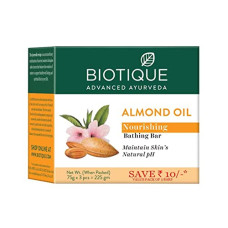 Deals, Discounts & Offers on  - Biotique Almond Oil Nourishing Bathing Bar| Ayurvedic and Organically Pure| Maintains Skins Natural pH |100% Botanical Extracts| Suitable
