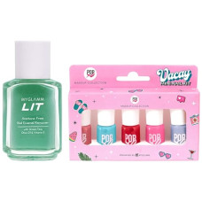 Deals, Discounts & Offers on Beauty Care - MyGlamm LIT Nail Enamel Remover-30ml & Popxo Mini Nail Kit - Vacay-Bloody Mary, Perfect Peach, Beach Please, Pink - Nic, Sea Ya -15ml