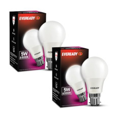 Deals, Discounts & Offers on  - Eveready 5W LED Light Bulb | Long Life & Low Maintenance | Mercury-Free | High Efficiency & Glare-Free Light | 100 Lumens Per Watt | Cool Day Light (6500K) | Pack of 2