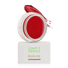 Deals, Discounts & Offers on  - PureSense Peach Pie Lip Plumping Mask for Sensitive, Dry, Chapped & Pigmented Lips with Coffee Oil | Vitamin A & E | Shea Butter | Almond & Olive Oil