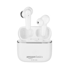 Deals, Discounts & Offers on Headphones - Amazon Basics True Wireless in-Ear Earbuds with Mic, Touch Control, IPX5 Water-Resistance,Bluetooth 5.0, Up to 80 Hours Play Time, Voice Assistance&Fast Charging (White)