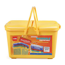 Deals, Discounts & Offers on  - Cello Multimate Plastic Small Laundry Basket (Yellow)