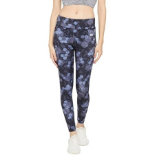 Deals, Discounts & Offers on Women - Clovia Women's Snug Fit High-Rise Geometric Print Active Tights in Grey
