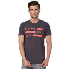 Deals, Discounts & Offers on Men - Jack & Jones Men's Printed Slim Fit Round Neck T-Shirt