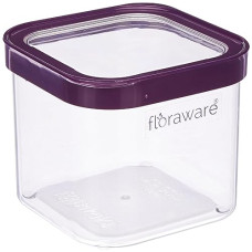 Deals, Discounts & Offers on  - Floraware Food Safe Plastic Multiuse Square Fit-Lock Airtight Storage Jar, Grocery Container, BPA free, 750 ML (Purple, 2)