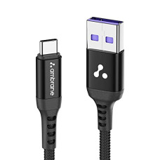 Deals, Discounts & Offers on  - Ambrane Ultra Fast Type C Charging Cable, 65W VOOC Technology, Perfectly Compatible with Samsung, Mi, Realme, Oppo, Vivo, OnePlus, Nothing Devices, 480Mbps Data Sync, Braided, 1.2 M (ABCVS-12 Black)