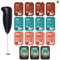 Deals, Discounts & Offers on Food and Health - RAGE Silk Blend Assorted Sachets (Pack of 15) + Frother Instant Coffee(15 x 1.5 g, Assorted Flavoured)