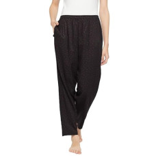 Deals, Discounts & Offers on Women - [Size M] Clovia Women's Rayon Little Hearts Pyjama In Black