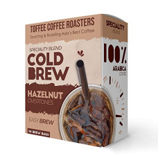 Deals, Discounts & Offers on  - Toffee Coffee Roasters | Hazelnut Cold Brew Coffee Packs | As Seen On Shark Tank | Set of 3 Packs | Makes 12 Cups of Coffee | 3 Step Brew - No Equipment Required | 100% Arabica Coffee