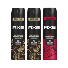 Deals, Discounts & Offers on Beauty Care - Axe Intense Long Lasting Deodorant Bodyspray For Men 215 ml & Axe Dark Temptation Long Lasting Deodorant Bodyspray For Men 215 ml (Pack 3)