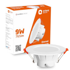 Deals, Discounts & Offers on  - Orient Electric Moonlite 9W LED Down Light, Cool White Light, Round, Pack of 1, Recessed Ceiling LED Light, Suited