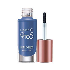 Deals, Discounts & Offers on Beauty Care - Lakm 9 to 5 Primer + Gloss Nail Colour, Indigo Ink, 6 ml