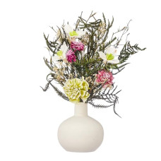 Deals, Discounts & Offers on  - Amazon Brand - Solimo Dried Flowers with Round, White Ceramic Vase