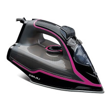 Deals, Discounts & Offers on Irons - Bajaj MX-35N 2000W Steam Iron With Steam Burst, Anti-Drip & Anti-Scale Technology, Vertical And Horizontal Ironing, Non-Stick Coated Soleplate, Black & Pink, 2000 Watts