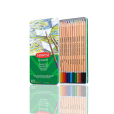 Deals, Discounts & Offers on  - Derwent Academy Watercolour Pencils Tin (Set of 12), Blue, Multi